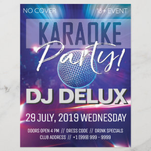 Karaoke Party DJ Club Flyer