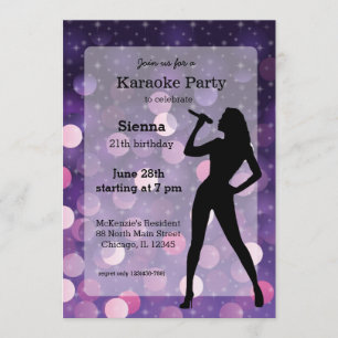 Karaoke party invitation