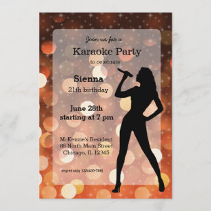 Karaoke party invitation