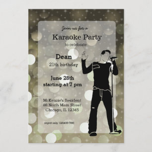 Karaoke party invitation