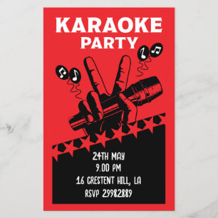 Karaoke Party Invite Flyer
