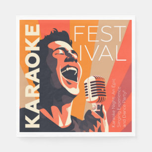 Karaoke party show napkin