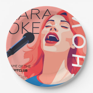 Karaoke party show paper plate