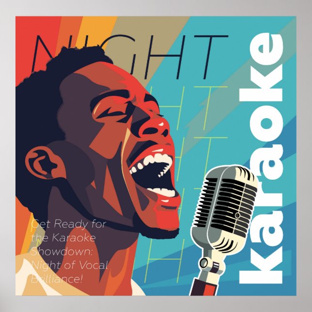 Karaoke party show poster (Front)