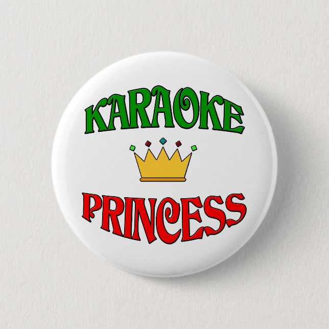 Karaoke Princess 6 Cm Round Badge (Front)