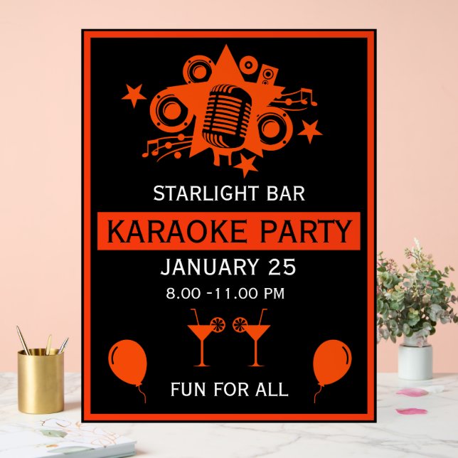 Karaoke Promotion Wall Acrylic Sign (Wedding)