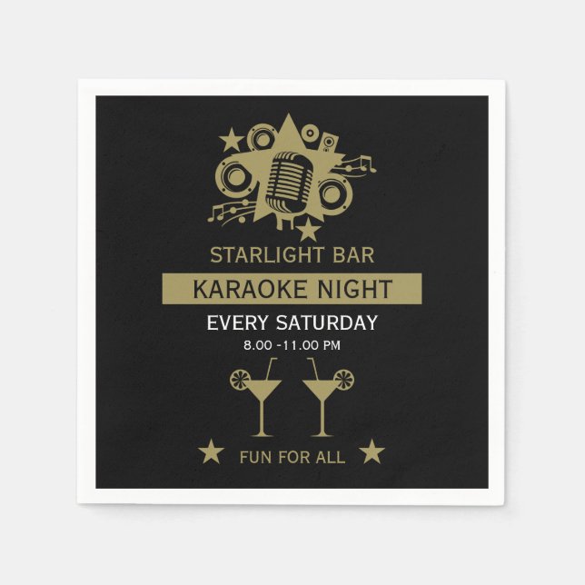 Karaoke Promotion Wall Napkin (Front)