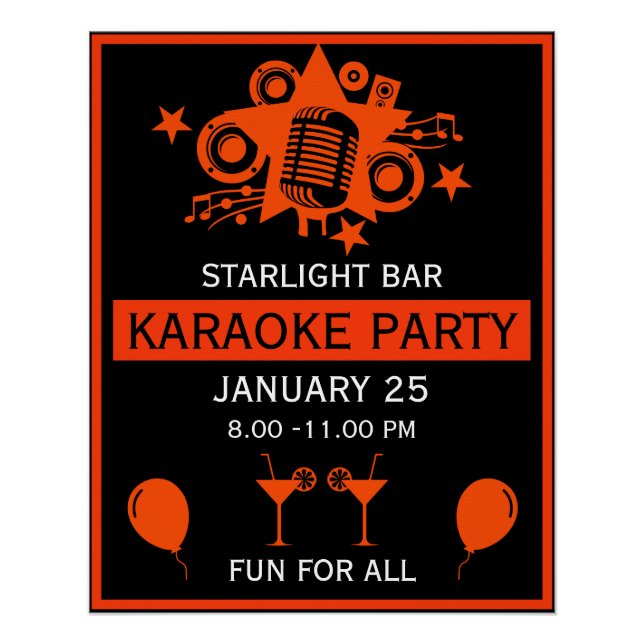 Karaoke Promotion Wall Poster (Front)