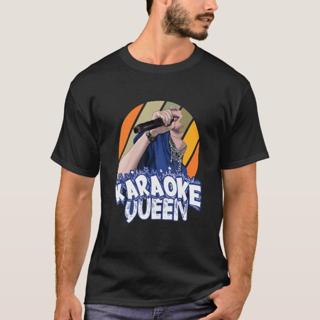 Karaoke Queen  Singing  Matching T-Shirt (Front)