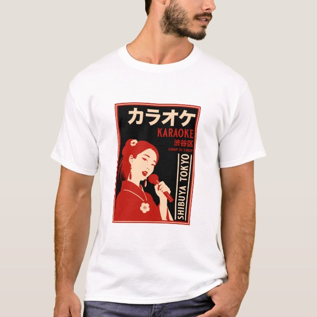 Karaoke Shibuya Tokyo T-Shirt (Front)