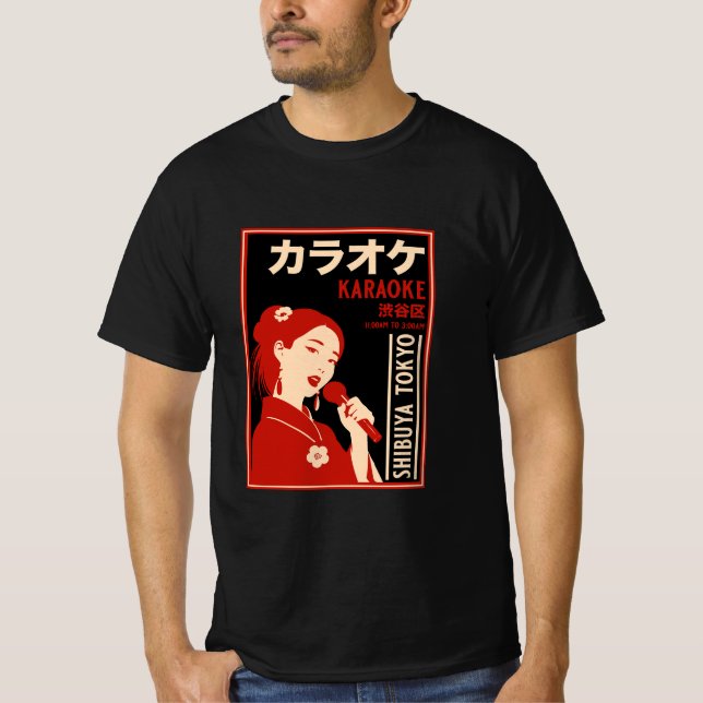 Karaoke Shibuya Tokyo T-Shirt (Front)
