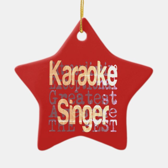 Karaoke Singer Extraordinaire Ceramic Tree Decoration (Front)