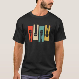 Karaoke Singer Retro Microphone T-Shirt