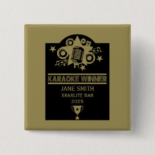 Karaoke Winner 15 Cm Square Badge