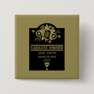 Karaoke Winner 15 Cm Square Badge