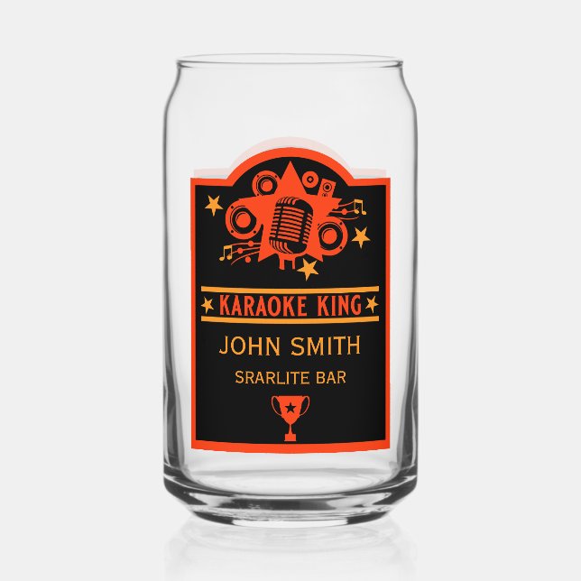 Karaoke Winner Can Glass (Front)