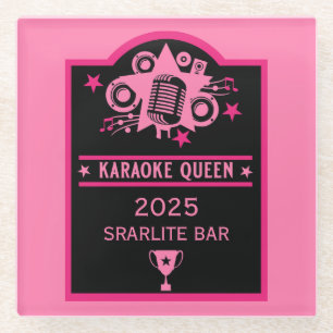 Karaoke Winner Glass Coaster