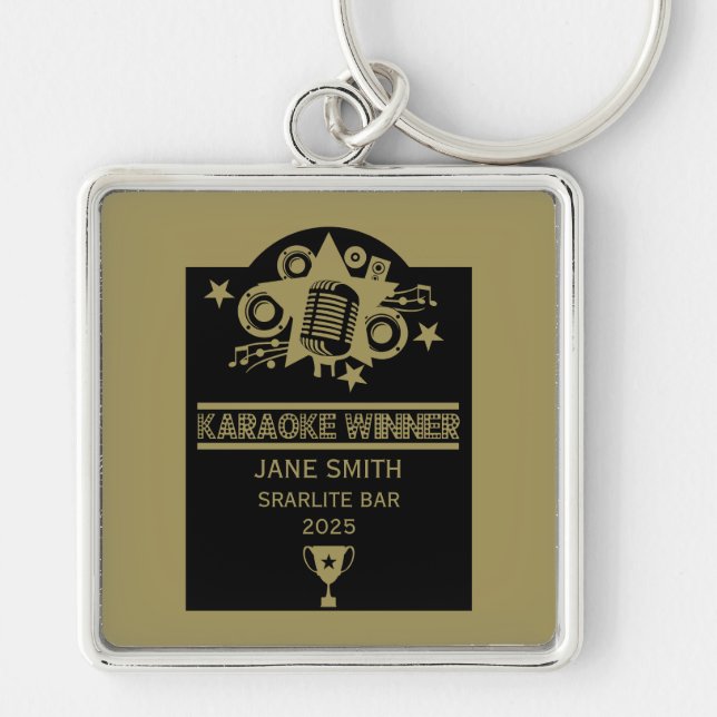 Karaoke Winner Key Ring (Front)