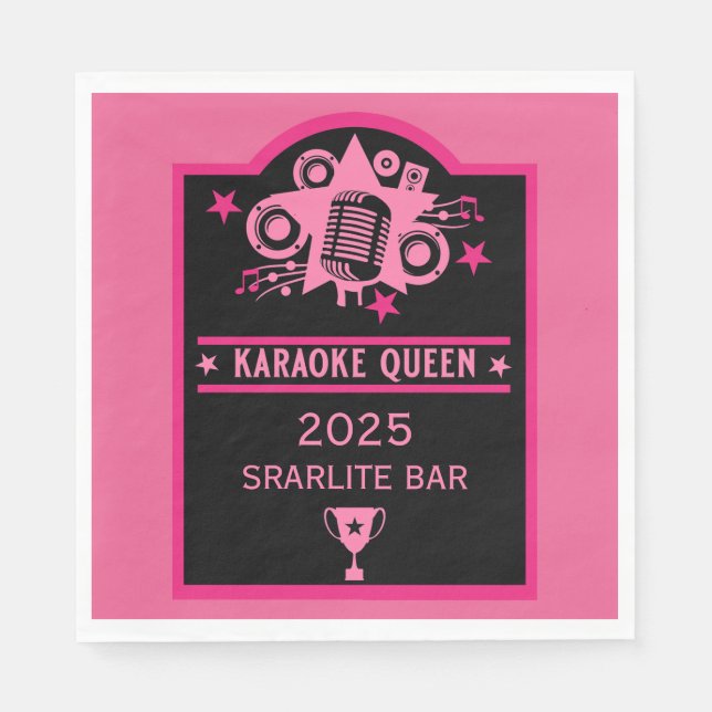 Karaoke Winner Napkin (Front)