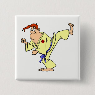 Karate 15 Cm Square Badge