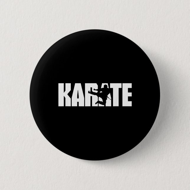Karate 6 Cm Round Badge (Front)