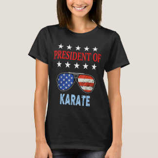 Karate Accessories Usa Flag Karate Saying T-Shirt
