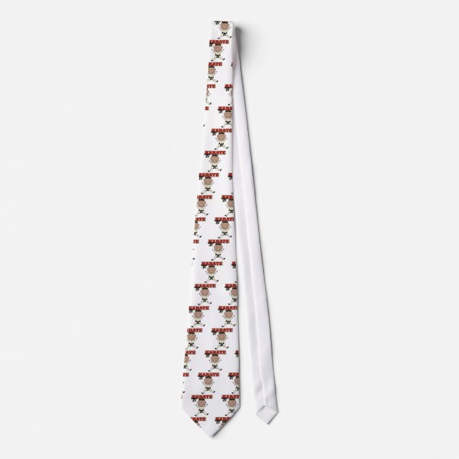 KARATE - African American Boy Tshirts and Gifts Tie (Front)