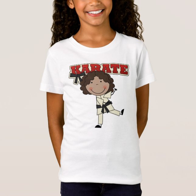 KARATE - African  American Girl T-shirts and Gifts (Front)