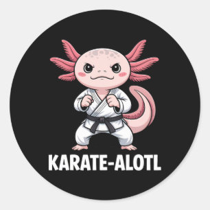 Karate-alotl Axolotl Karate Lover Martial Arts Classic Round Sticker