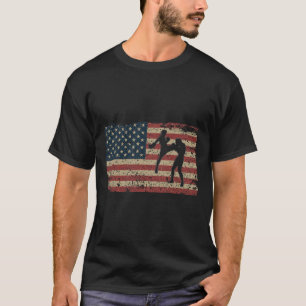Karate America Flag Gift Proud Mma Takewando Fight T-Shirt