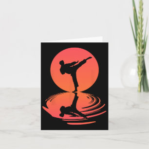 Karate And Kung Fu Silhouette Shotokan Gift Martia Card