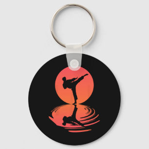 Karate And Kung Fu Silhouette Shotokan Gift Martia Key Ring