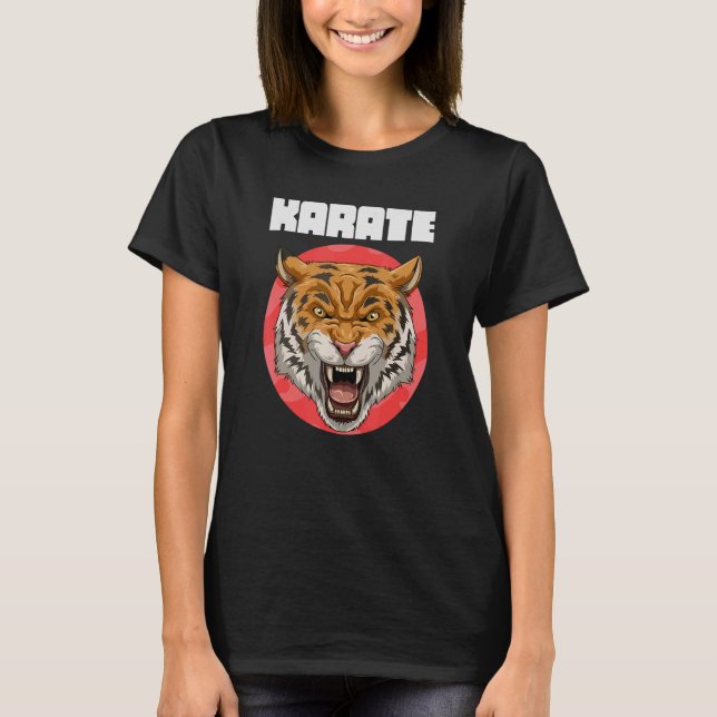 Karate Angry Tiger T-Shirt (Front)