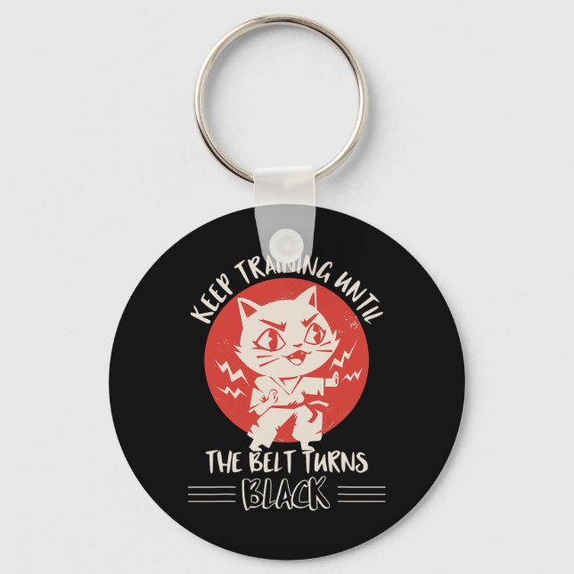 Karate Apparel Karate Quote Clothes Cats  Key Ring (Front)