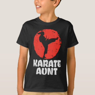 Karate Aunt Ponytail Kick Japanese Martial Arts Wo T-Shirt