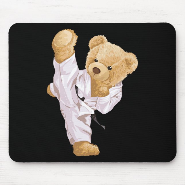 Karate Bear  Mouse Pad (Front)