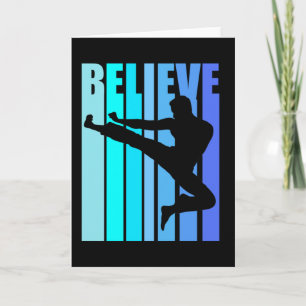 Karate Believe Birthday Black Belt Kung Fu Martial Card