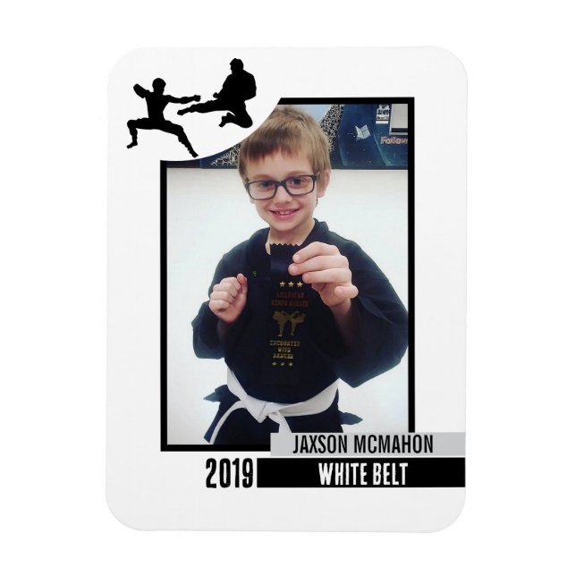 Karate Belt Achievement Flexible Photo Magnet (Vertical)