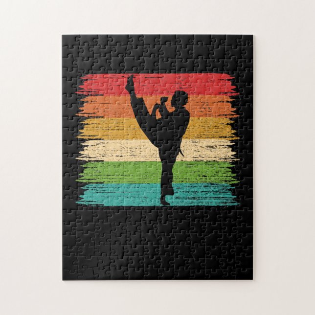 Karate Belt Colours Silhouette Jigsaw Puzzle (Vertical)