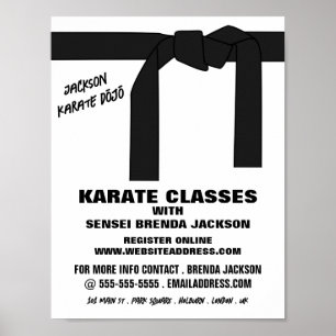 Karate Belt, Karate Class Advertising Poster