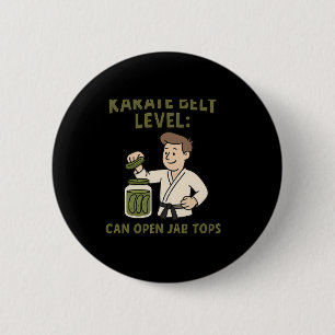 Karate Belt Level Can Open Jar Tops Martial Arts N 6 Cm Round Badge