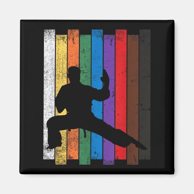Karate Belt Rank Journey Magnet (Front)