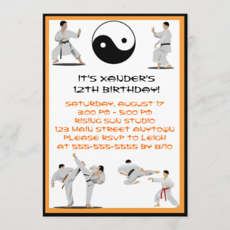 Karate Birthday Invitation