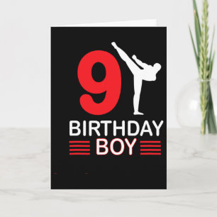 Karate Birthday Tee Boy Gift Kids Taekwondo 1 Card