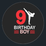 Karate Birthday Tee Boy Gift Kids Taekwondo 1  Classic Round Sticker<br><div class="desc">Karate Birthday Tee Boy Gift Kids Taekwondo 1</div>