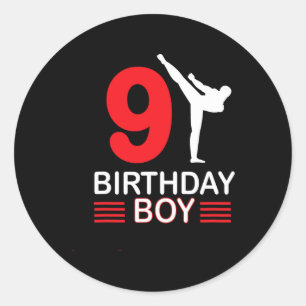 Karate Birthday Tee Boy Gift Kids Taekwondo 1 Classic Round Sticker