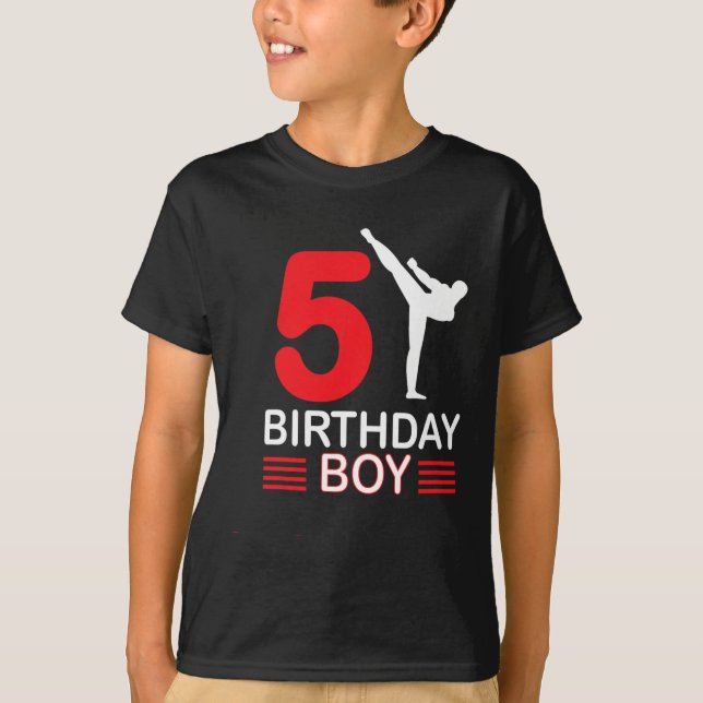 Karate Birthday Tee Boy Gift Kids Taekwondo 2  (Front)