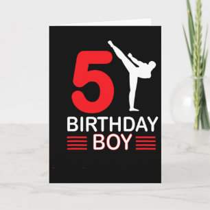 Karate Birthday Tee Boy Gift Kids Taekwondo 2 Card