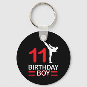 Karate Birthday Tee Boy Gift Kids Taekwondo 3  Key Ring