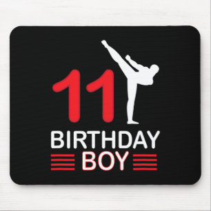 Karate Birthday Tee Boy Gift Kids Taekwondo 3 Mouse Pad